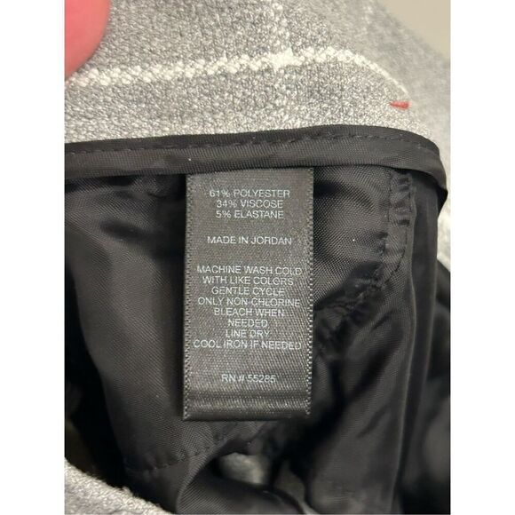 Express gray windowpane plaid Columnist pants size 00R - Picture 4 of 10